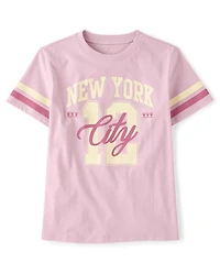 Girls New York Oversized Graphic Tee