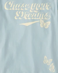 Girls Chase Your Dreams Oversized Graphic Tee