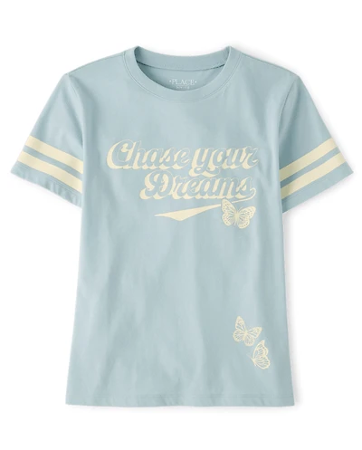 Girls Chase Your Dreams Oversized Graphic Tee