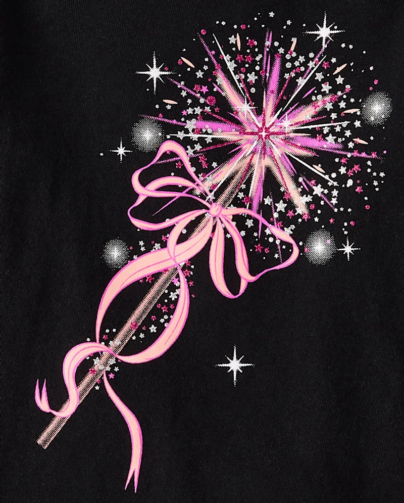 Baby And Toddler Girls Princess Wand Graphic Tee
