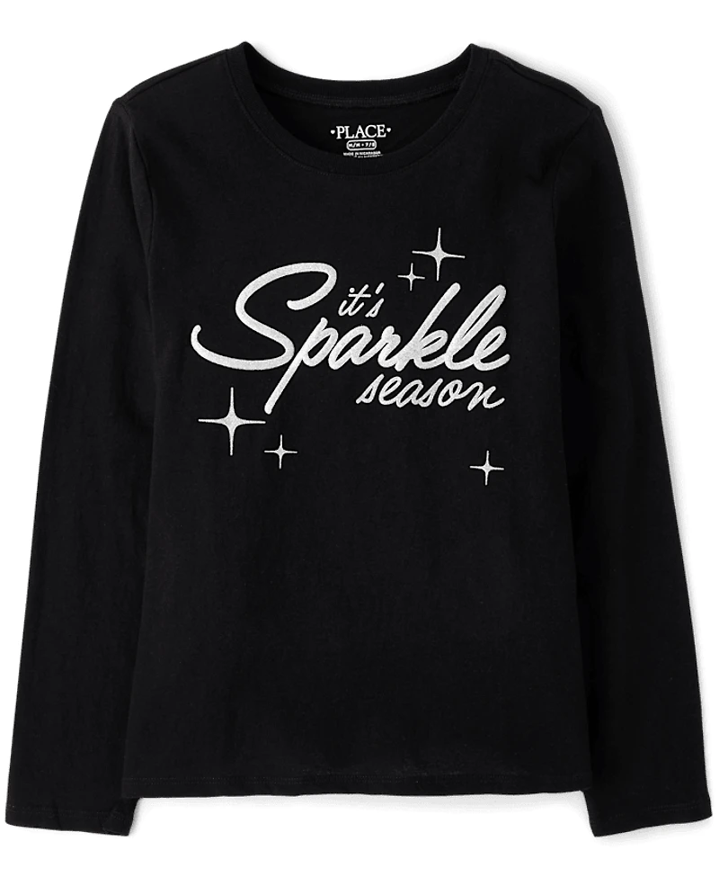 T-shirt graphique Sparkle Season pour filles