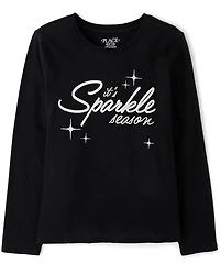 T-shirt graphique Sparkle Season pour filles