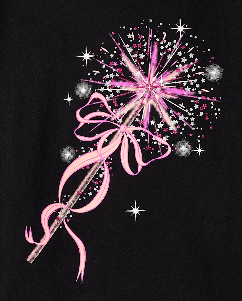 Girls Princess Wand Graphic Tee