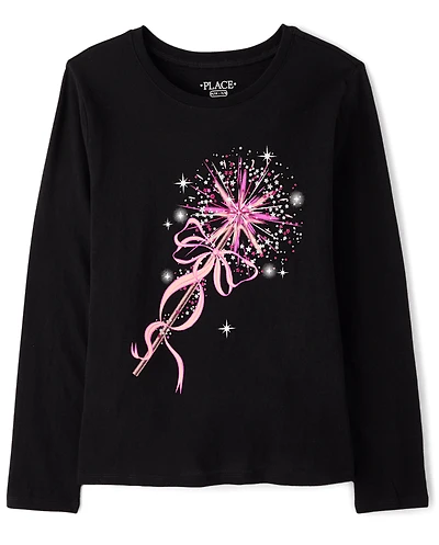 Girls Princess Wand Graphic Tee