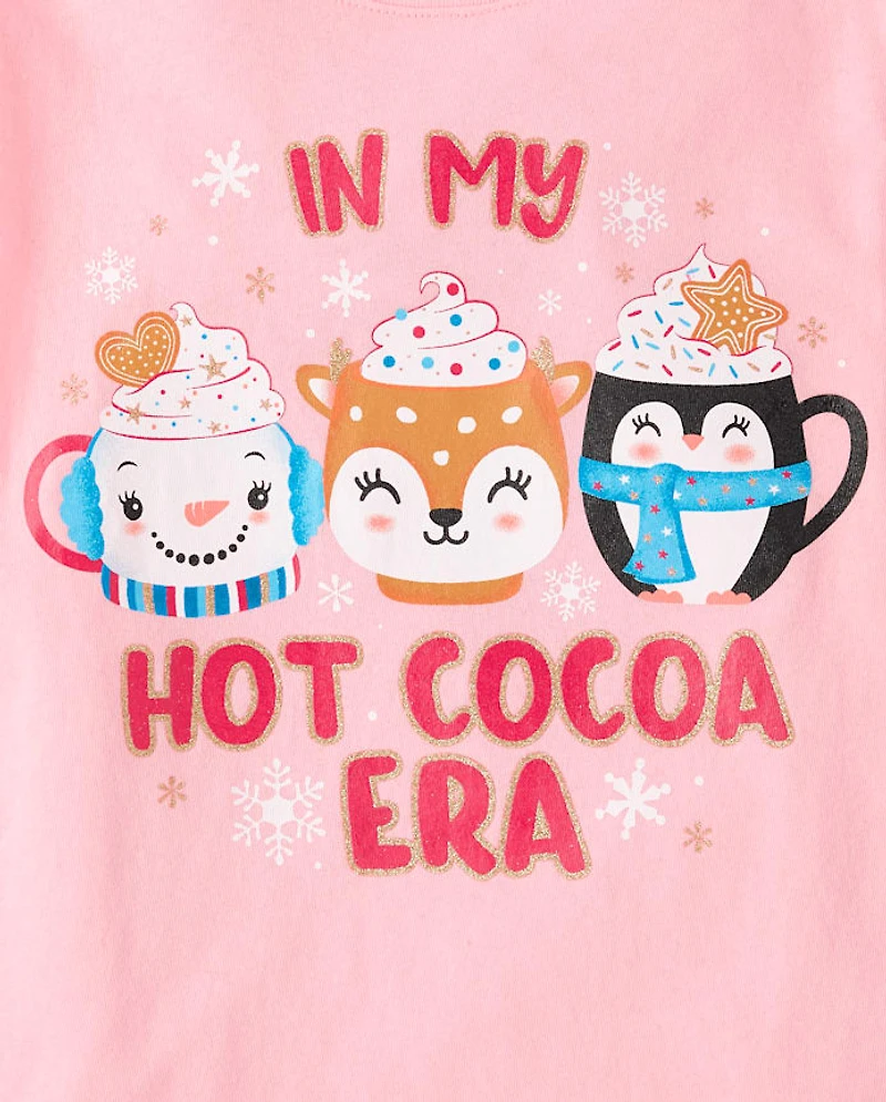 T-shirt graphique « Les filles de mon époque chocolat chaud »