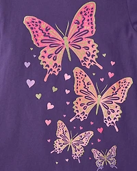 Girls Butterflies Graphic Tee