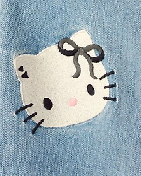 Girls Hello Kitty® Ripped 90s Straight Jeans
