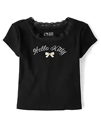 Girls Hello Kitty® Embellished Ribbed Baby Tee