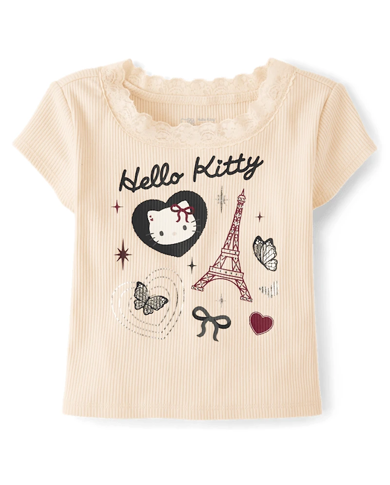 Girls Hello Kitty® Embellished Ribbed Baby Tee