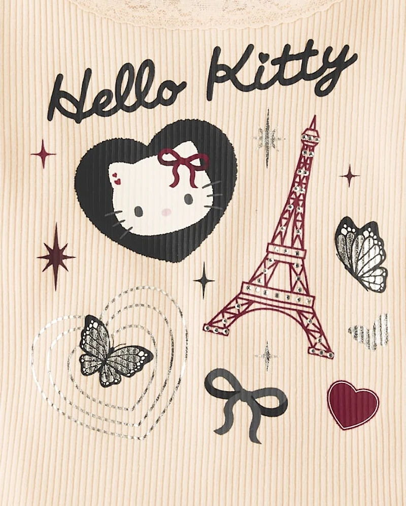 Girls Hello Kitty® Embellished Ribbed Baby Tee