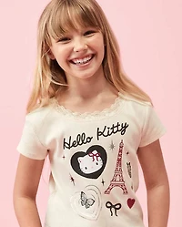 Girls Hello Kitty® Embellished Ribbed Baby Tee