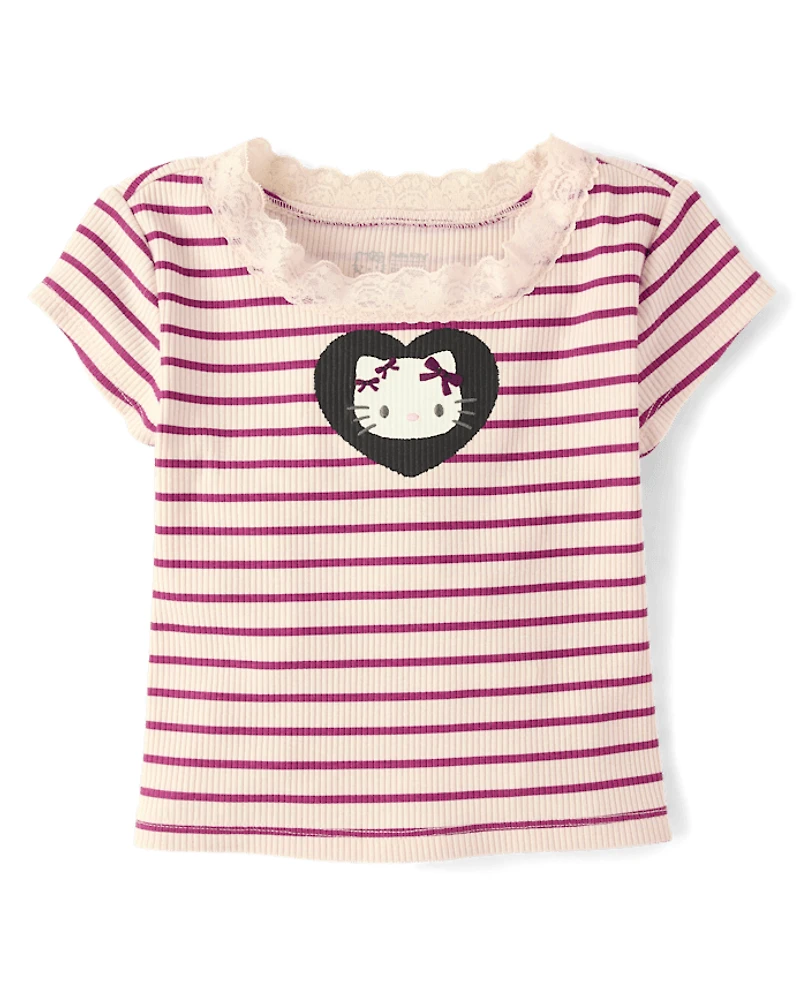 Girls Hello Kitty® Embellished Ribbed Baby Tee