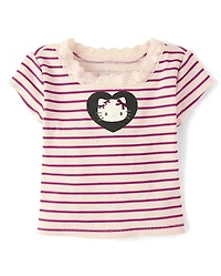 Girls Hello Kitty® Embellished Ribbed Baby Tee