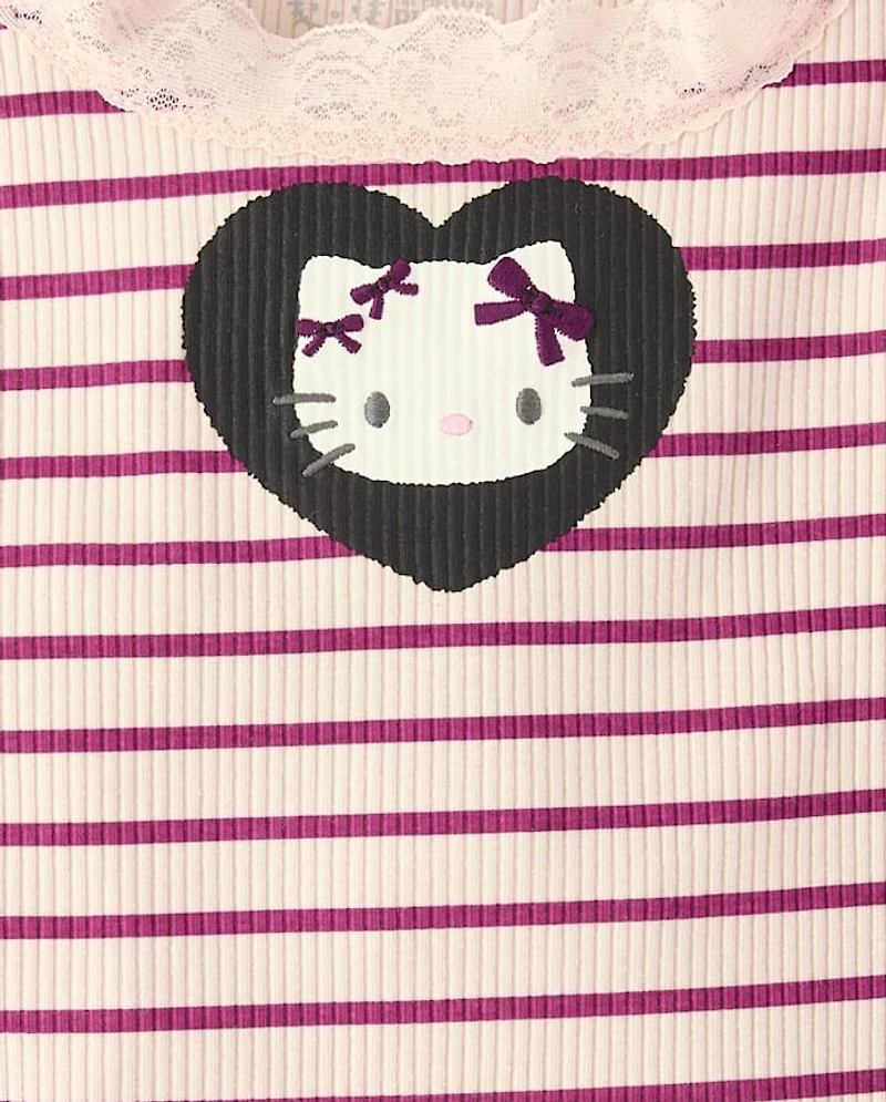 Girls Hello Kitty® Embellished Ribbed Baby Tee