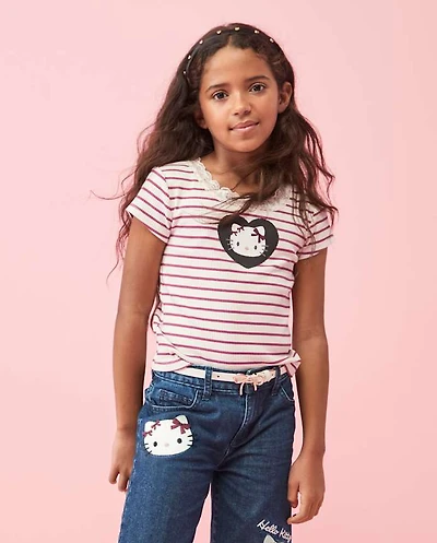 Girls Hello Kitty® Embellished Ribbed Baby Tee