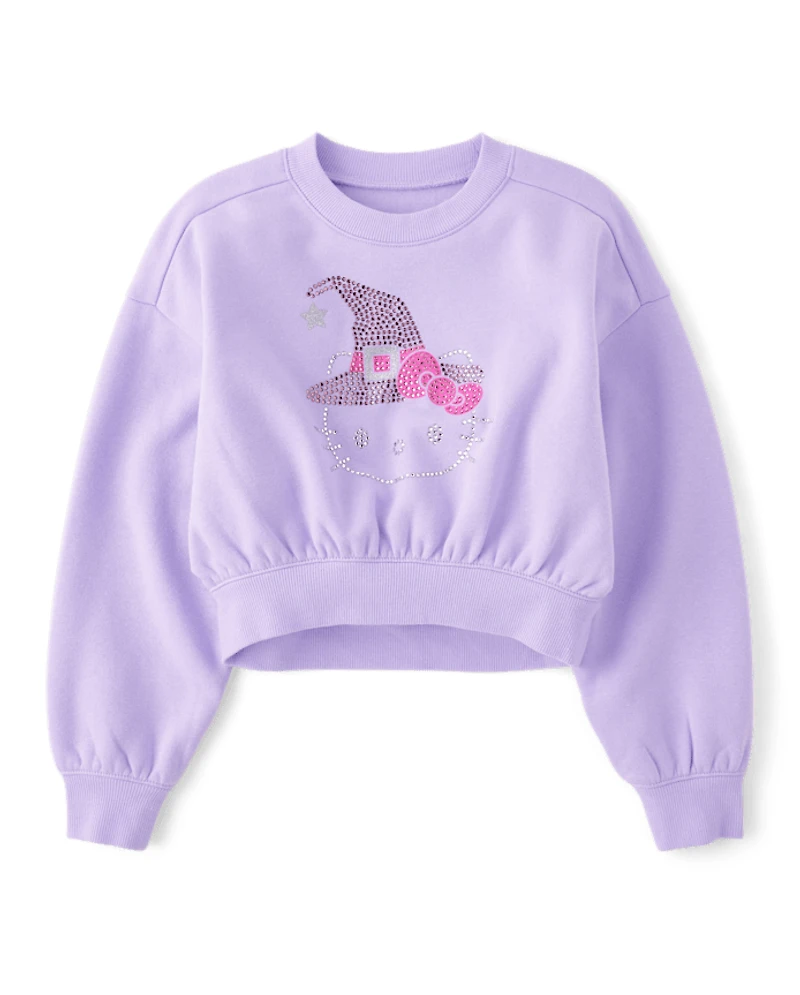 Girls Hello Kitty® Rhinestone Premium Fleece Sweatshirt