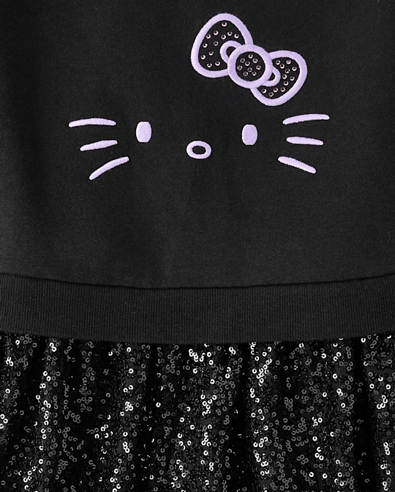 Girls Hello Kitty® Sequin Sweatshirt Dress