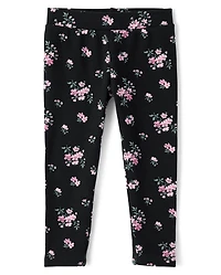 Leggings d'hiver fleuris pour bébés et petites filles