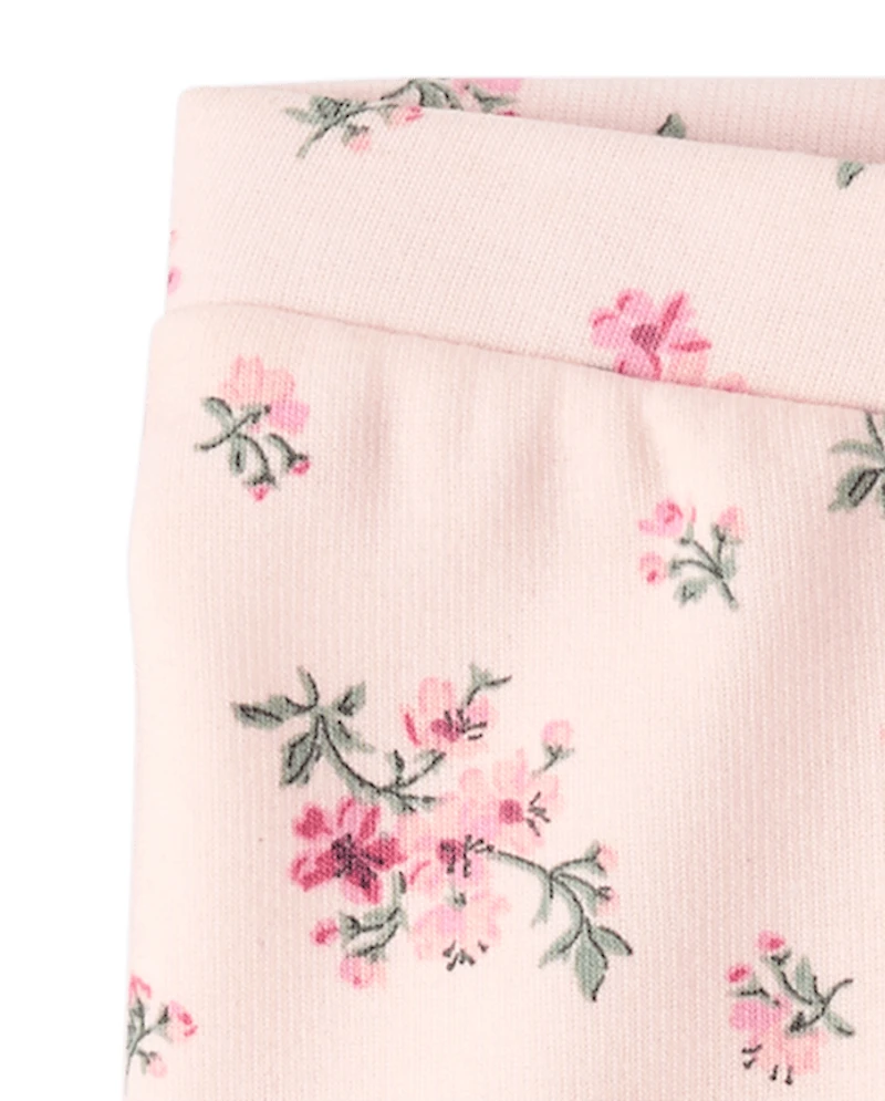 Baby And Toddler Girls Floral Winter Warm Leggings