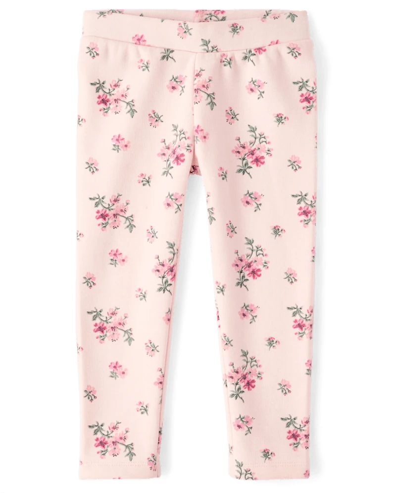 Baby And Toddler Girls Floral Winter Warm Leggings