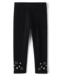Baby And Toddler Girls Glitter Star Winter Warm Leggings