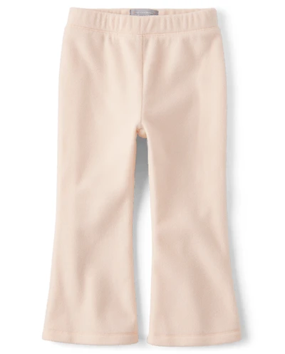Pantalon de survêtement évasé en micropolaire pour petite fille