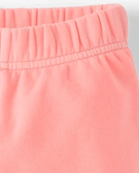 Toddler Garment Dyed Premium Fleece Wide Leg Cargo Lounge Pants