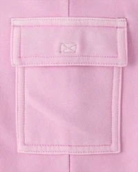 Toddler Garment Dyed Premium Fleece Wide Leg Cargo Lounge Pants