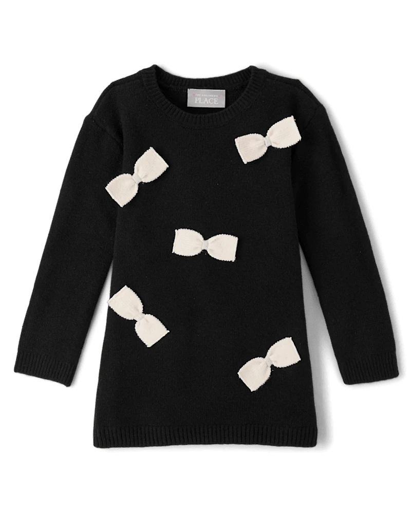 Baby And Toddler Girls Bow Sweater Dress