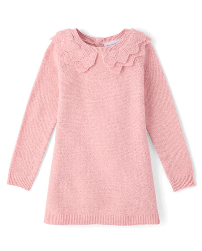 Baby And Toddler Girls Scalloped Sweater Dress