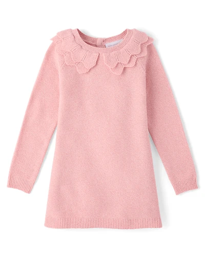 Baby And Toddler Girls Scalloped Sweater Dress