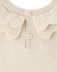 Baby And Toddler Girls Scalloped Sweater Dress