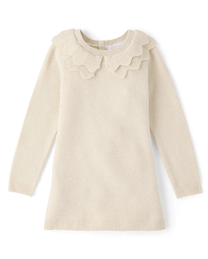 Baby And Toddler Girls Scalloped Sweater Dress