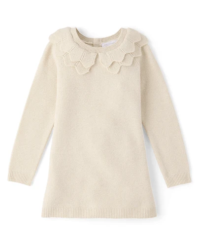 Baby And Toddler Girls Scalloped Sweater Dress