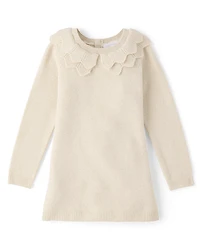 Baby And Toddler Girls Scalloped Sweater Dress