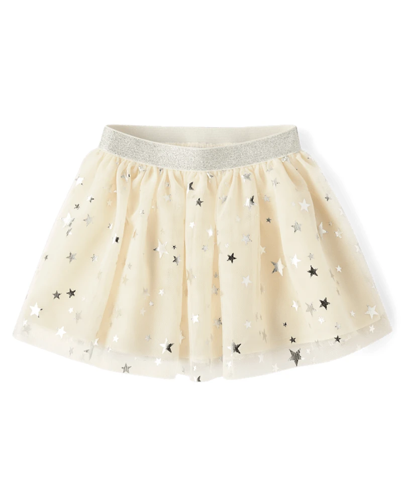 Toddler Girls Foil Star Tutu Skirt