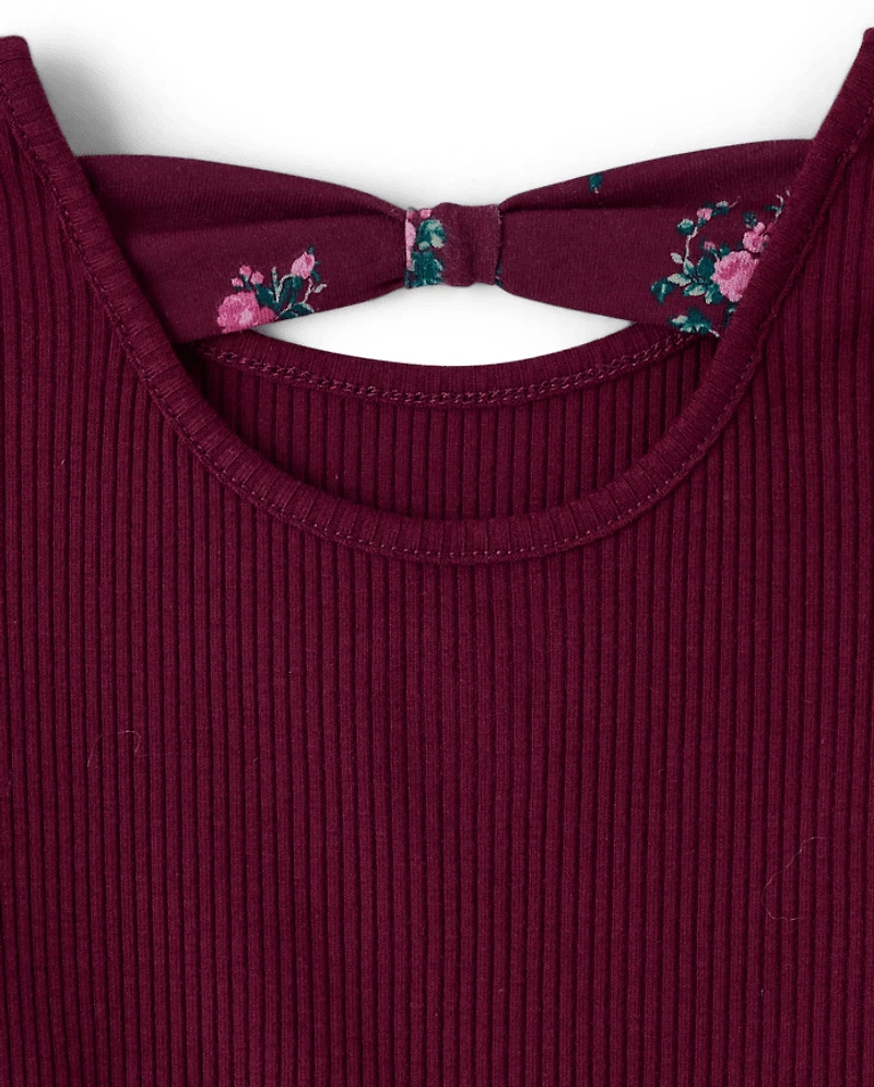 Baby And Toddler Girls Floral Bow Back Dress