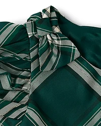 Toddler Girls Matching Family Plaid Satin Fit And Flare Dress