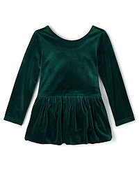 Baby And Toddler Girls Velour Bubble Dress