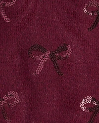 Toddler Girls Sequin Bow Sweater
