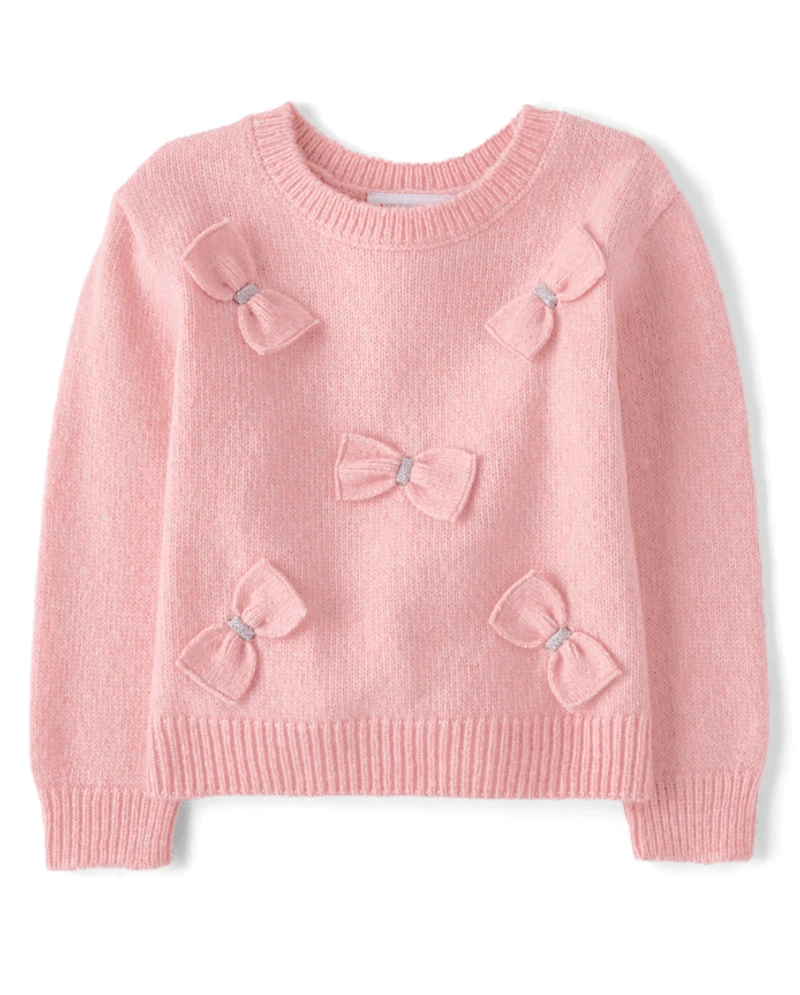 Toddler Girls Bow Sweater