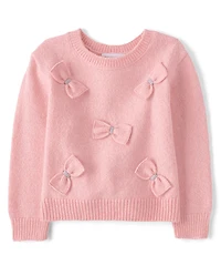 Toddler Girls Bow Sweater