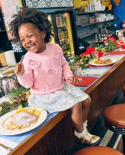 Toddler Girls Bow Sweater