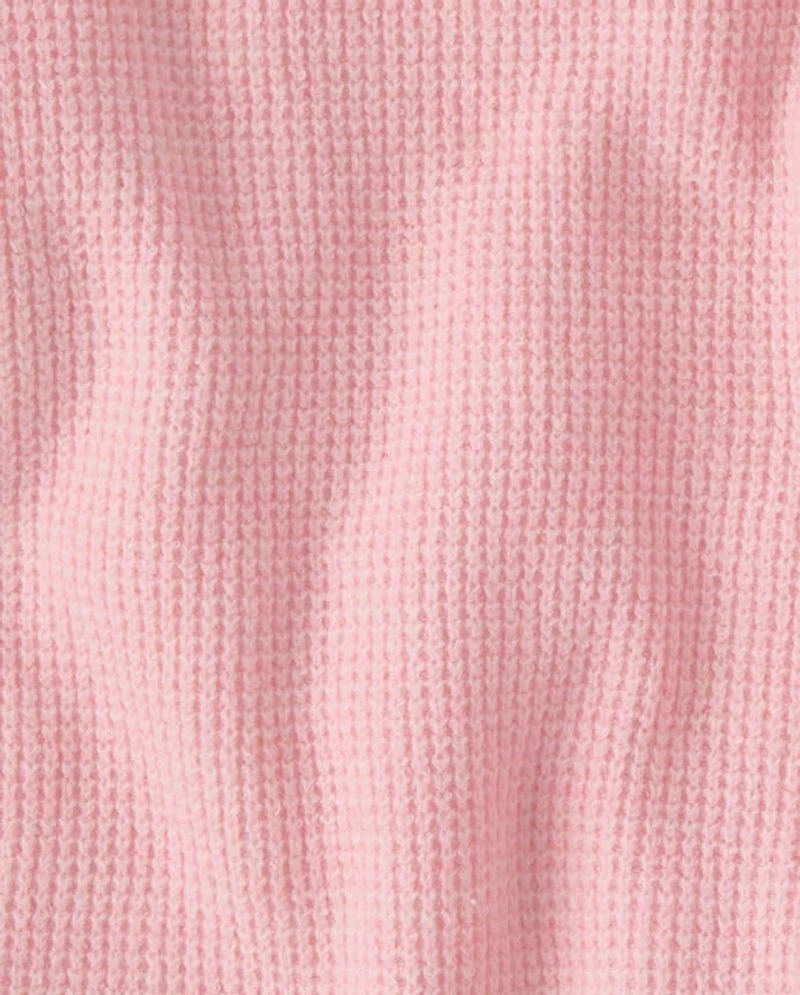 Ensemble 2 pièces pull gaufré pour petite fille