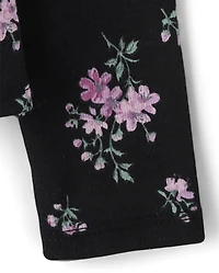 Toddler Girls Floral Pointelle Flutter Top