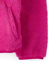 Veste zippée en sherpa épais pour petite fille