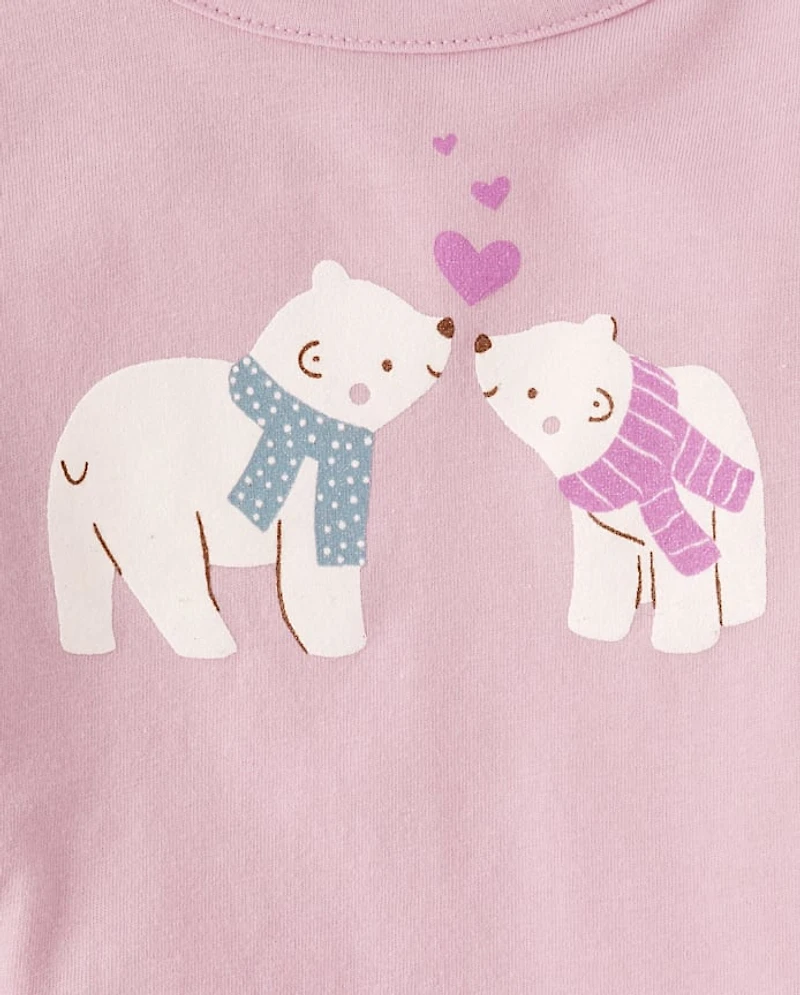 Toddler Girls Polar Bear Top 3-Pack