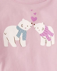 Toddler Girls Polar Bear Top 3-Pack