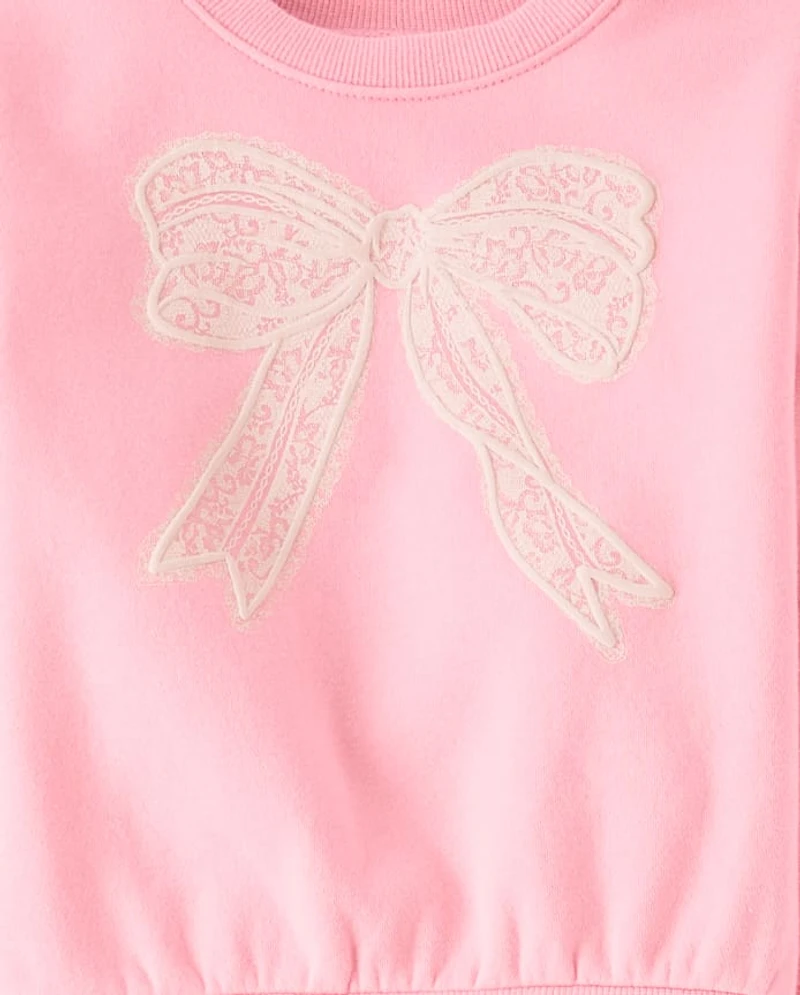 Toddler Girls Puff Graphic Premium Fleece 2-Piece Outfit Set