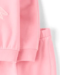 Toddler Girls Puff Graphic Premium Fleece 2-Piece Outfit Set